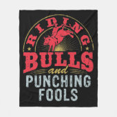 Rijpstieren en Punching Fools Rodeo Fleece Deken (Voorkant)