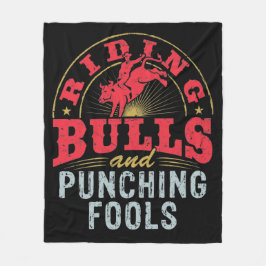 Rijpstieren en Punching Fools Rodeo Fleece Deken