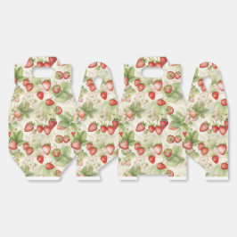 rijpveld, rode aardbeien bedankdoosjes