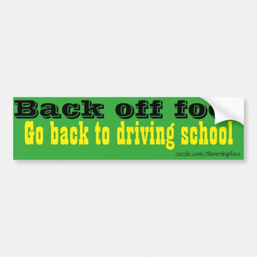 Rijschool Bumpersticker (Voorkant)