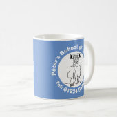 Rijschool Cartoon met olifant. Koffiemok (Voorkant rechts)