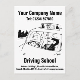Rijschool Cartoon Ontwerp om te Personalizeren Briefkaart