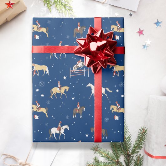 Rijschool in de winter cadeaupapier