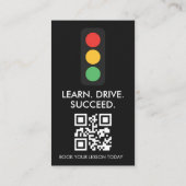 Rijschool instructeur Modern Black Visitekaartje (Achterkant)