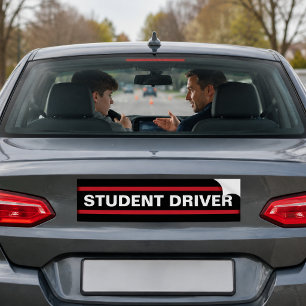 Rijschool Nieuw Rijdende Instructeur Waarschuwing Bumpersticker