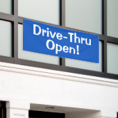 Rijservice geopend! Zakelijke banner (Buitenkant Gebouw)