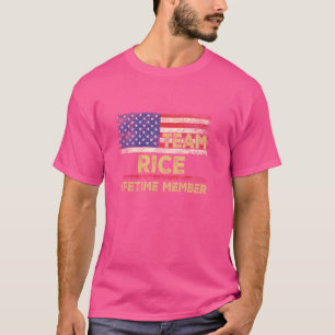 Rijst Achternaam Shirt Team Rijst Levenslang Lid