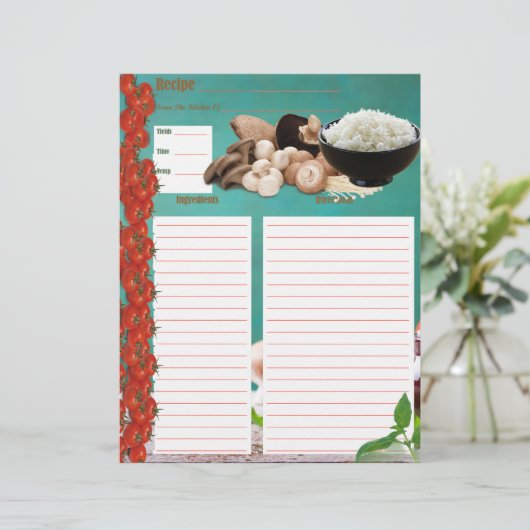 Rijst Bowl Recipe Insert (Staand voorkant)