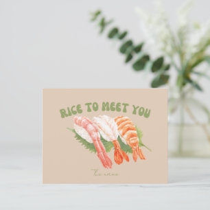 Rijst en glans, sushi kat briefkaart
