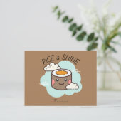 Rijst en glans, sushi kat briefkaart (Staand voorkant)