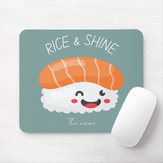 Rijst en glans, sushi kat muismat (Met muis)