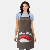 Rijst en glans, sushi kat schort (Gedragen)