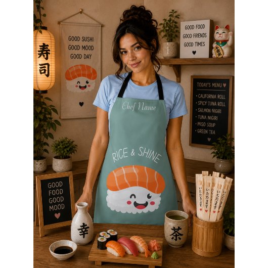 Rijst en glans, sushi schort