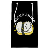 Rijst en schijn Funny Sushi Pun Dark BG Klein Cadeauzakje (Voorkant)