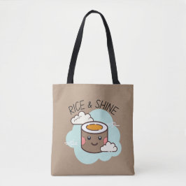 Rijst en Shine Kawaii Sushi canvas tas