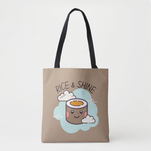 Rijst en Shine Kawaii Sushi canvas tas (Voorkant)