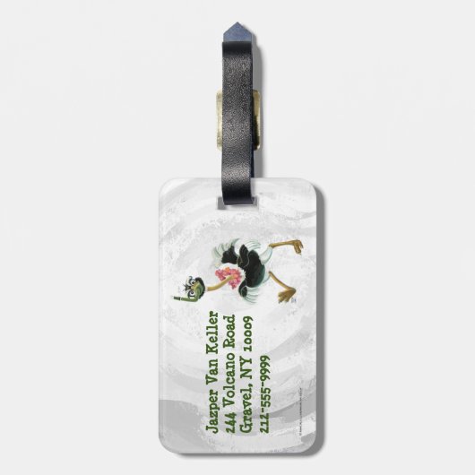 Rijst in de moeras bagagelabel (Achterkant verticaal)