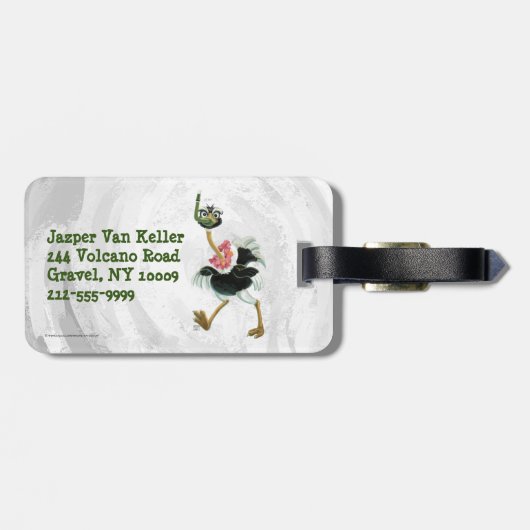 Rijst in de moeras bagagelabel (Achterkant horizontaal)