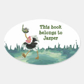 Rijst in de moeras ovale sticker (Voorkant)