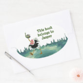 Rijst in de moeras ovale sticker (Envelop)