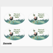 Rijst in de moeras ovale sticker (Vel)