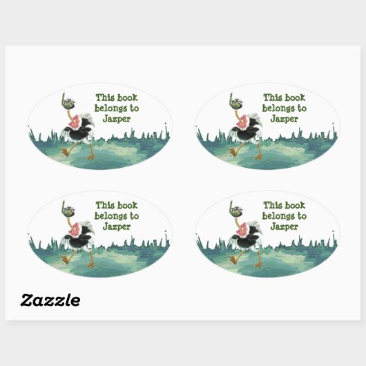 Rijst in de moeras ovale sticker (Vel)