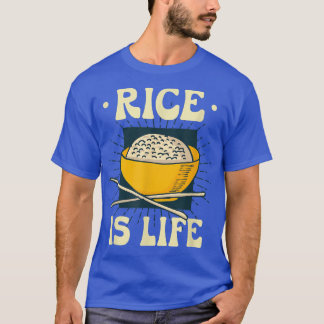 Rijst is de levenscyclus voor mij voedsel met gefr t-shirt