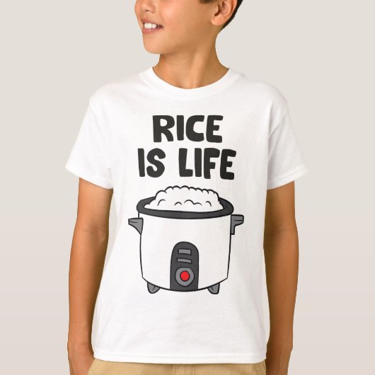 Rijst is het leven Aziatisch eten Chinese rijst li T-shirt (Voorkant)