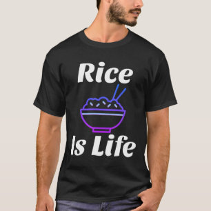 Rijst is het leven grappig Filippijnse T-shirt