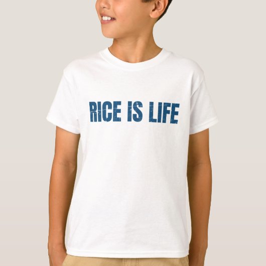 Rijst is leven t-shirt (Voorkant)