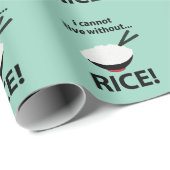 Rijst kom ik kan niet leven zonder rijst cadeaupapier (Rol Hoek)