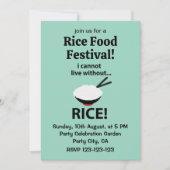 Rijst kom ik kan niet leven zonder rijst kaart (Voorkant)