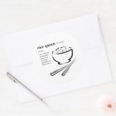 RIJST KONINGIN RONDE STICKER (Envelop)