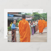 Rijst naar Monk Briefkaart (Voorkant / Achterkant)