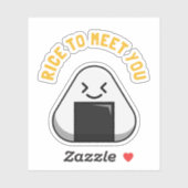 Rijst om je te ontmoeten grappige Foodie Pun Sticker (Vel)