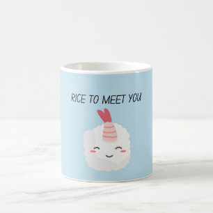 Rijst om je te ontmoeten Kawaii Sushi Coffee Mok