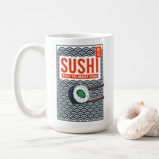 Rijst om je te ontmoeten koffiemok (Met donut)