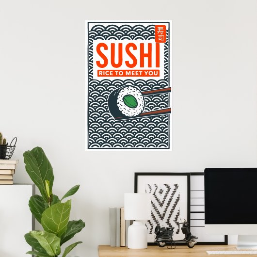 Rijst om je te ontmoeten poster (Thuiskantoor)
