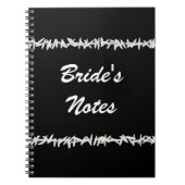 Rijst op zwarte achtergrond notitieboek (Voorkant)