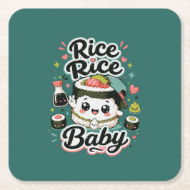 Rijst Rijst Baby Kawaii Sushi Kartonnen Onderzetters