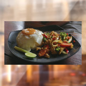 Rijst Thailand Asia Thai Food Restaurant Afbeeldin Raamsticker (Vel 2)