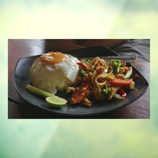 Rijst Thailand Asia Thai Food Restaurant Afbeeldin Raamsticker (Vel 3)