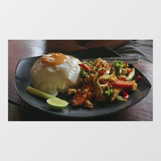Rijst Thailand Asia Thai Food Restaurant Afbeeldin Raamsticker (Vel)