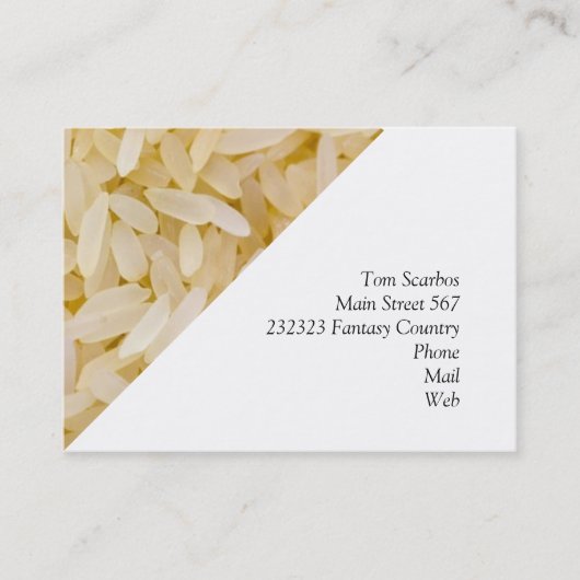 rijst visitekaartje (Voorkant)