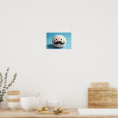 Rijstbal met Snor Poster (Keuken)
