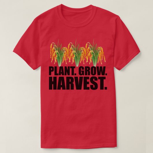 Rijstboer Plant oogst T-shirt (Design voorkant)