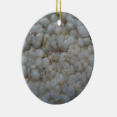 RijstCake, gezond voedsel, witte snack Keramisch Ornament (Rechts)