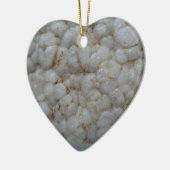 RijstCake, gezond voedsel, witte snack Keramisch Ornament (Links)