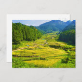 Rijstkanteling in de bergen van het Aziatische lan Briefkaart (Voorkant / Achterkant)