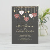 Rijstland Heart Winter Weddenschap Kaart (Staand voorkant)